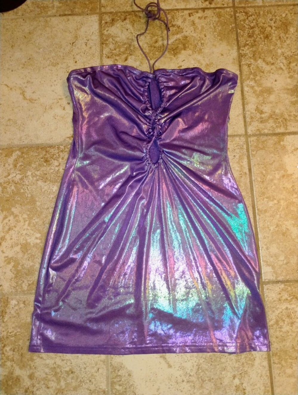 SHEIN Purple Satin Party Dress